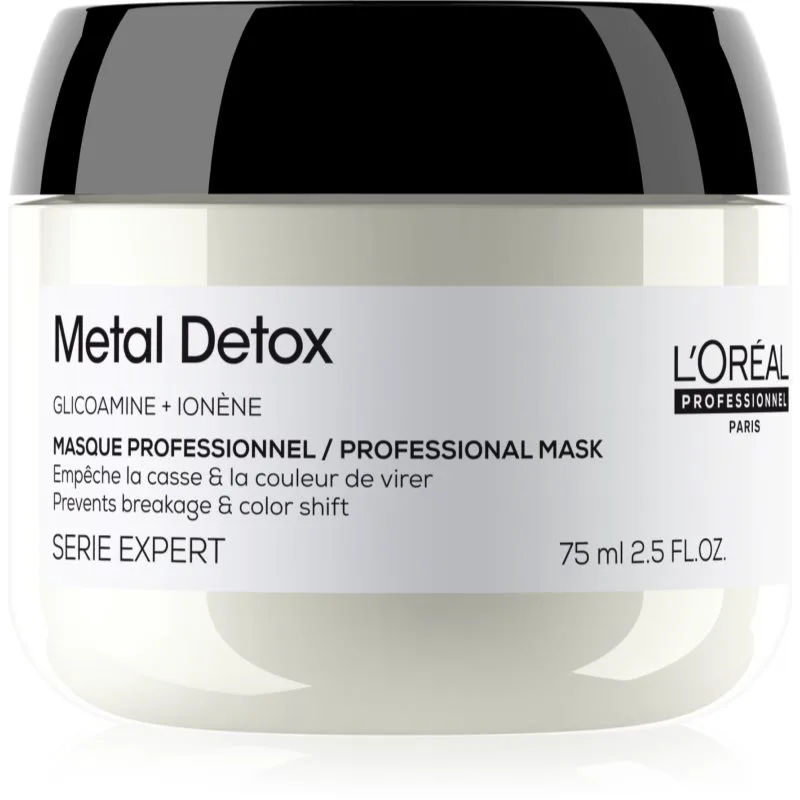 L’Oréal Professionnel Serie Expert Metal Detox βαθιά θρεπτική μάσκα για βαμμένα και κατεστραμμένα μαλλιά 75 ml