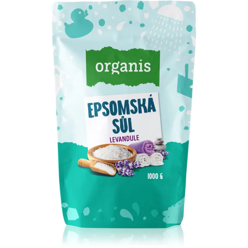 Organis Epsom salt Lavender άλατα μπάνιου 1000 γρ
