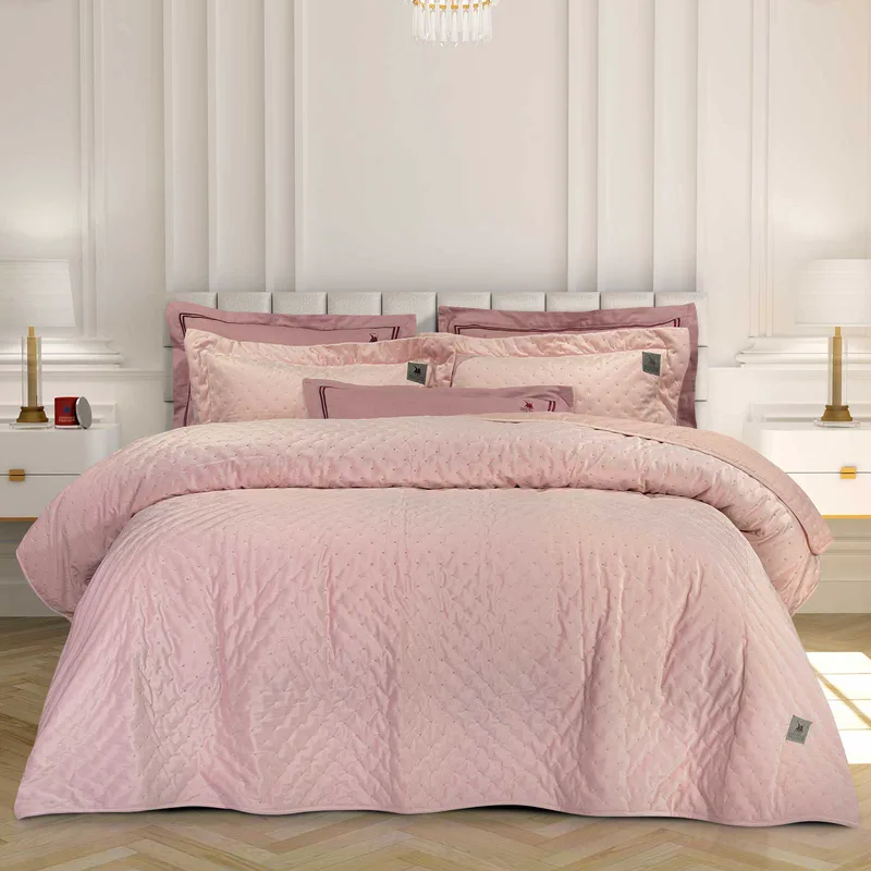 Κουβερλί Microfiber King 240x250εκ. Essential 3431 Ροζ Greenwich Polo Club (Ύφασμα: Microfiber, Χρώμα: Ροζ, Μέγεθος: King Size) - Greenwich Polo Club - 202000203431