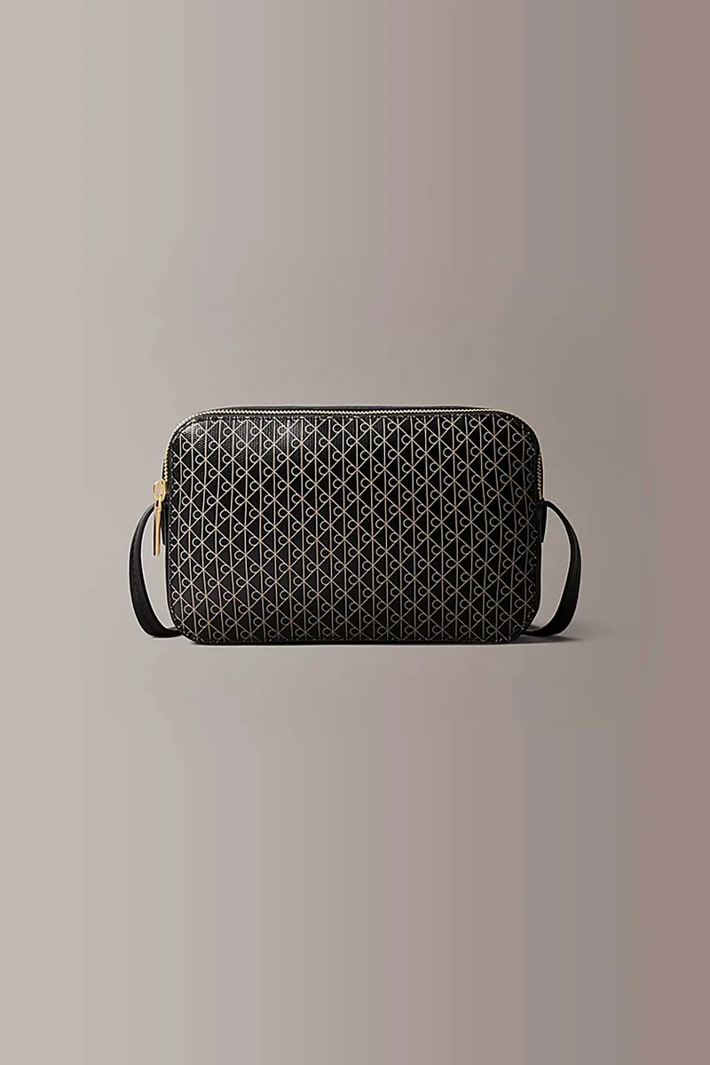 Calvin Klein Jeans γυναικεία τσάντα crossbody με all-over logo print - LV04F3268G Μαύρο