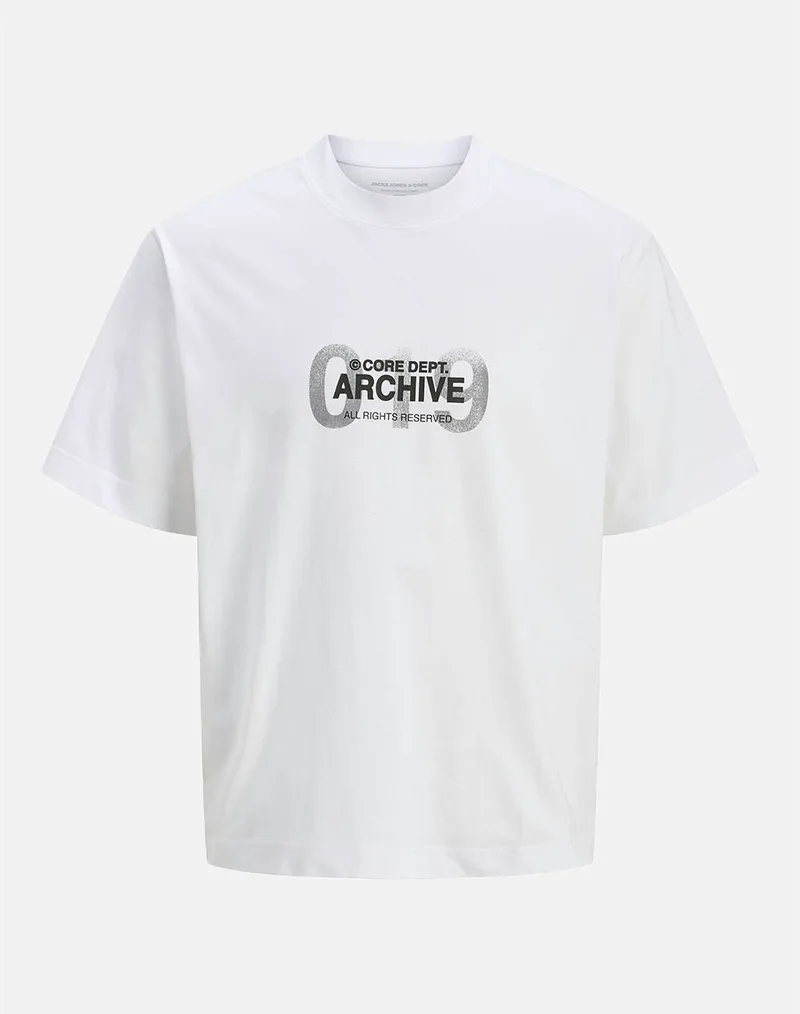 JACK&JONES JCODYNAMIC BOLD TEE SS CREW NECK 12273312-BRIGHT WHITE White