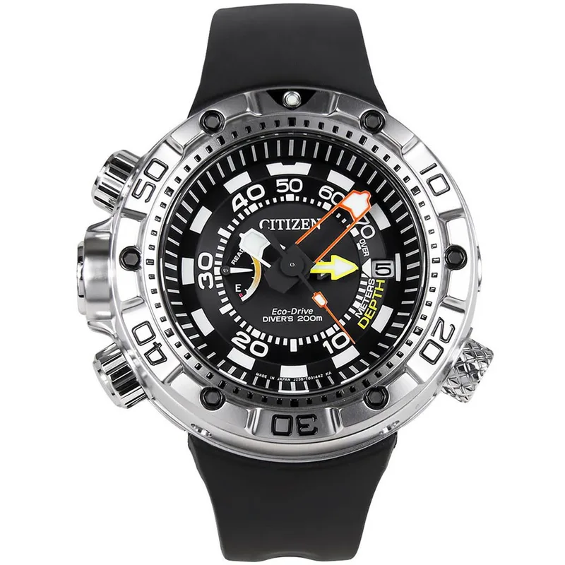 CITIZEN Eco-Drive Promaster Marine Black Rubber Strap BN2021-03E