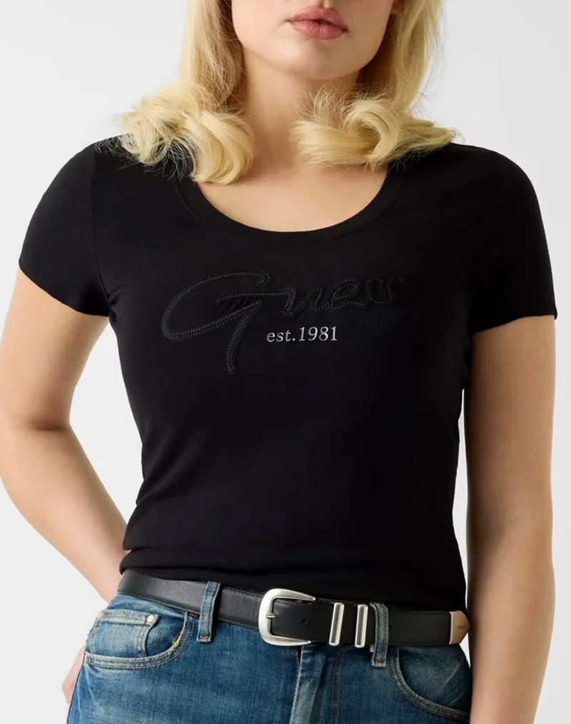 GUESS SS CN GUESS SCRIPT TEE ΜΠΛΟΥΖΑ ΓΥΝΑΙΚΕΙΟ W6GI14K3033-JBLK Black
