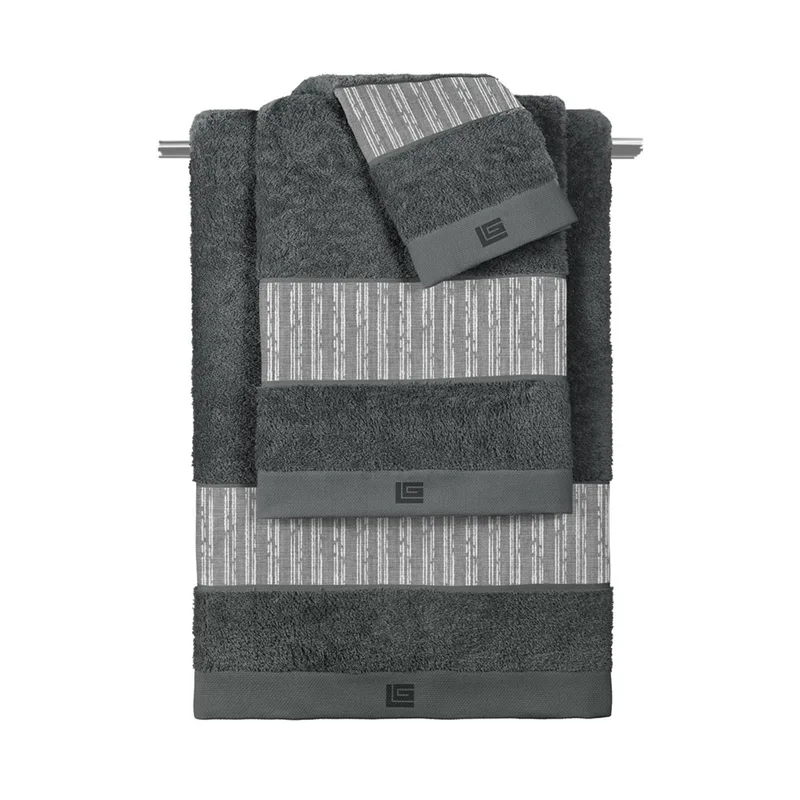 Πετσέτες Μπάνιου (Σετ 3τμχ) Guy Laroche Tudor Grey - Anthracite 500gsm