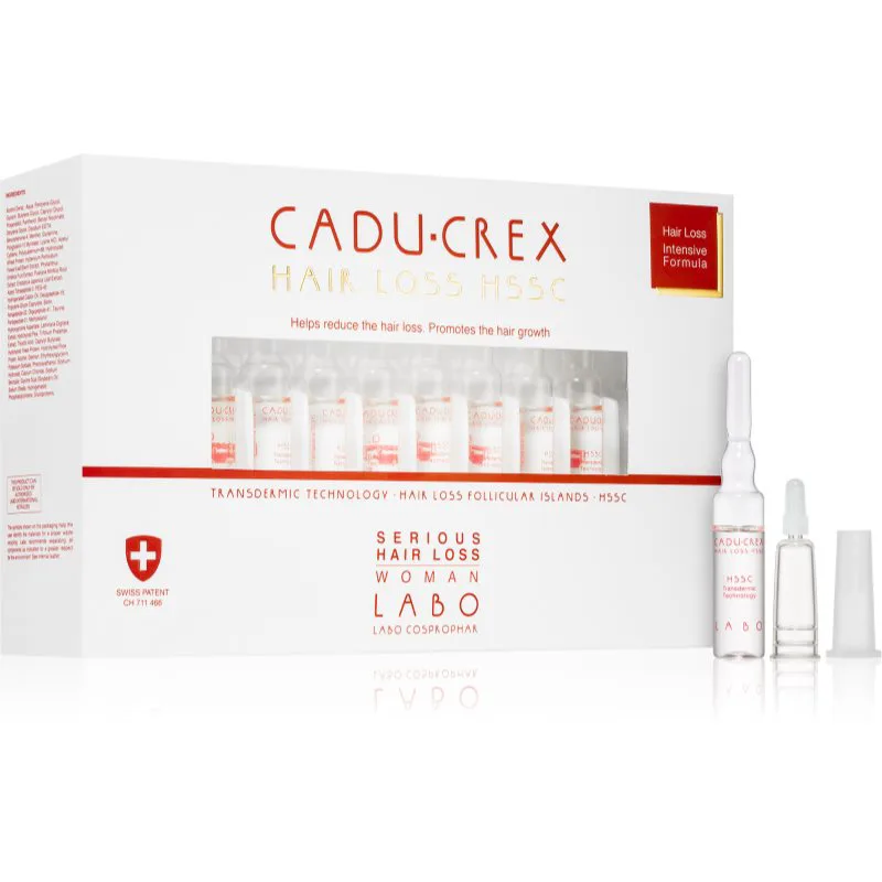 CADU-CREX Hair Loss HSSC Serious Hair Loss θεραπεία μαλλιών για γυναίκες για την αντιμετώπιση της έντονης τριχόπτωσης για γυναίκες 20x3,5 ml