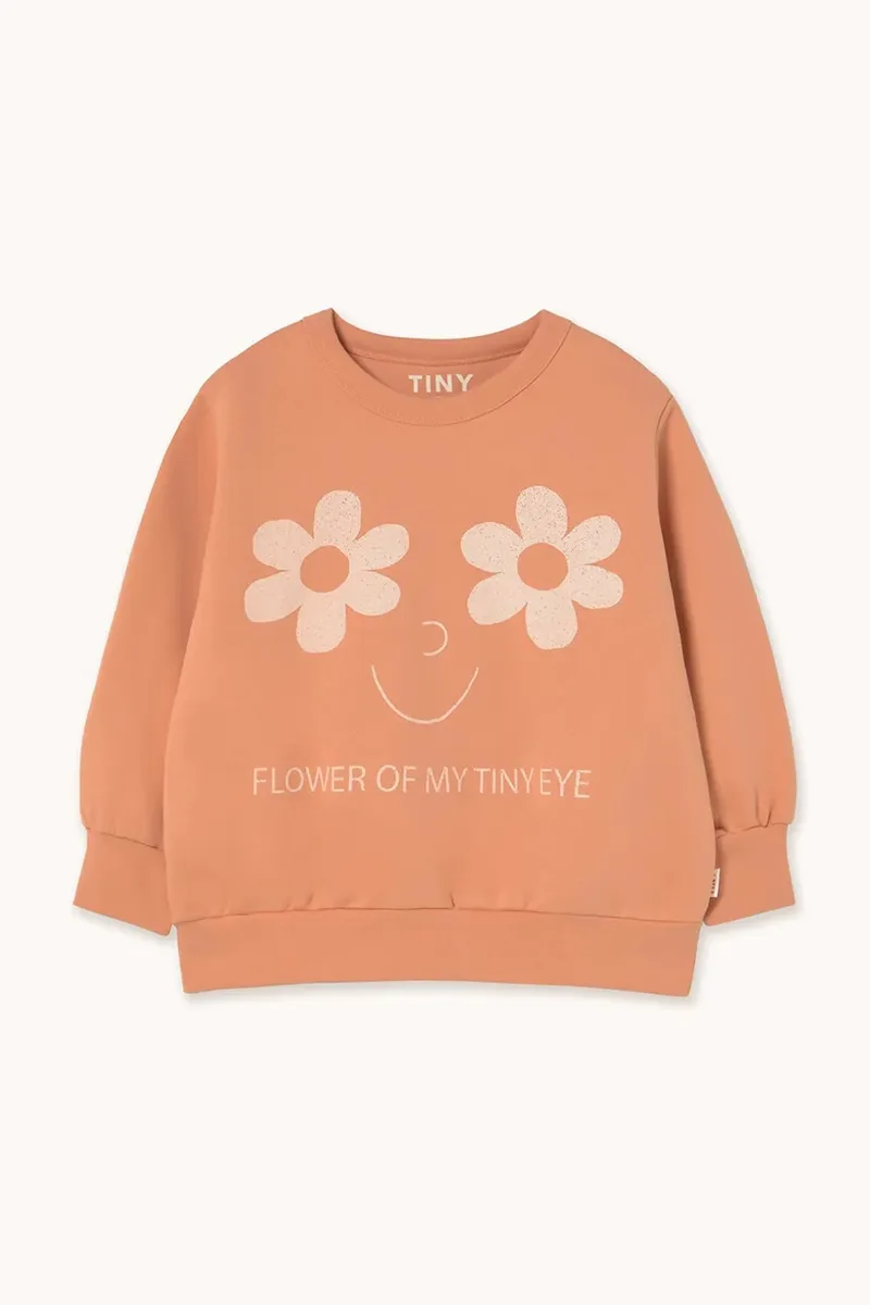Παιδική βαμβακερή μπλούζα Tinycottons FLOWERS EYES GRAPHIC SWEATSHIRT