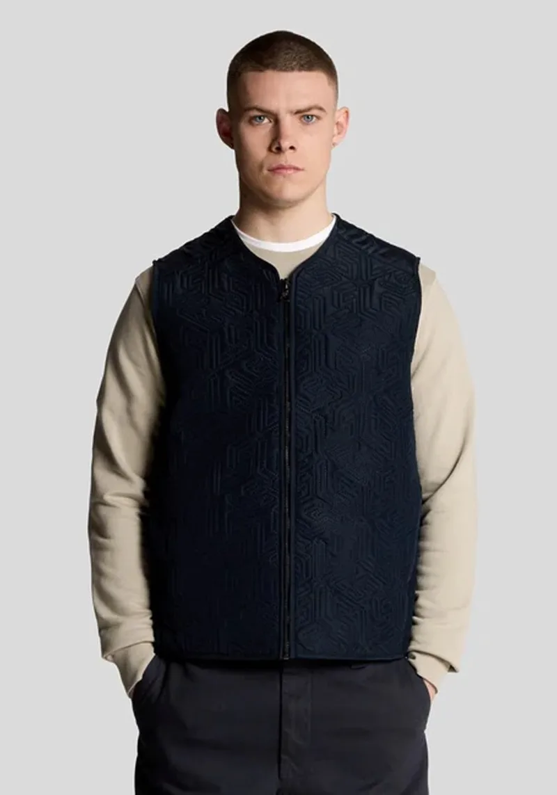 Lyle & Scott Αμάνικο Μπουφάν της σειράς Emblem - JK2202V Z271 Dark Blue