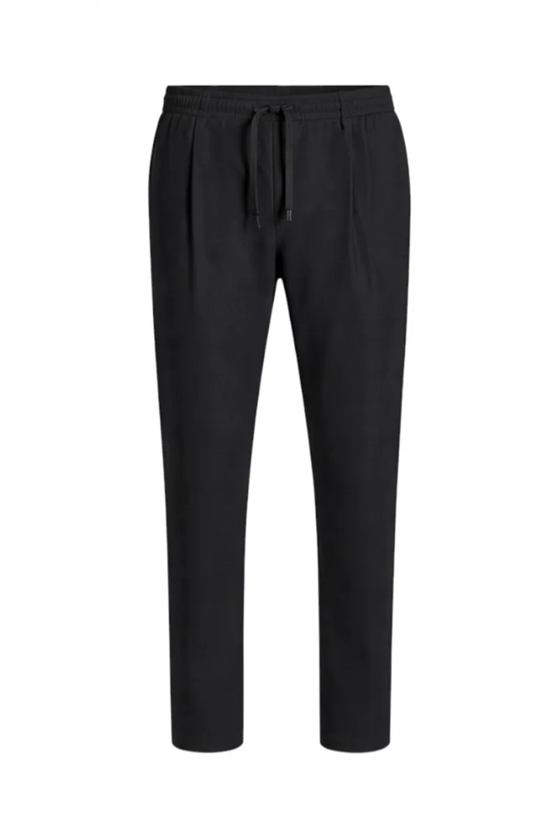 BOSS ATHLEISURE ΠΑΝΤΕΛΟΝΙ CHINO TAPERED FIT TR CONVERT-PLEAT LO ΜΑΥΡΟ