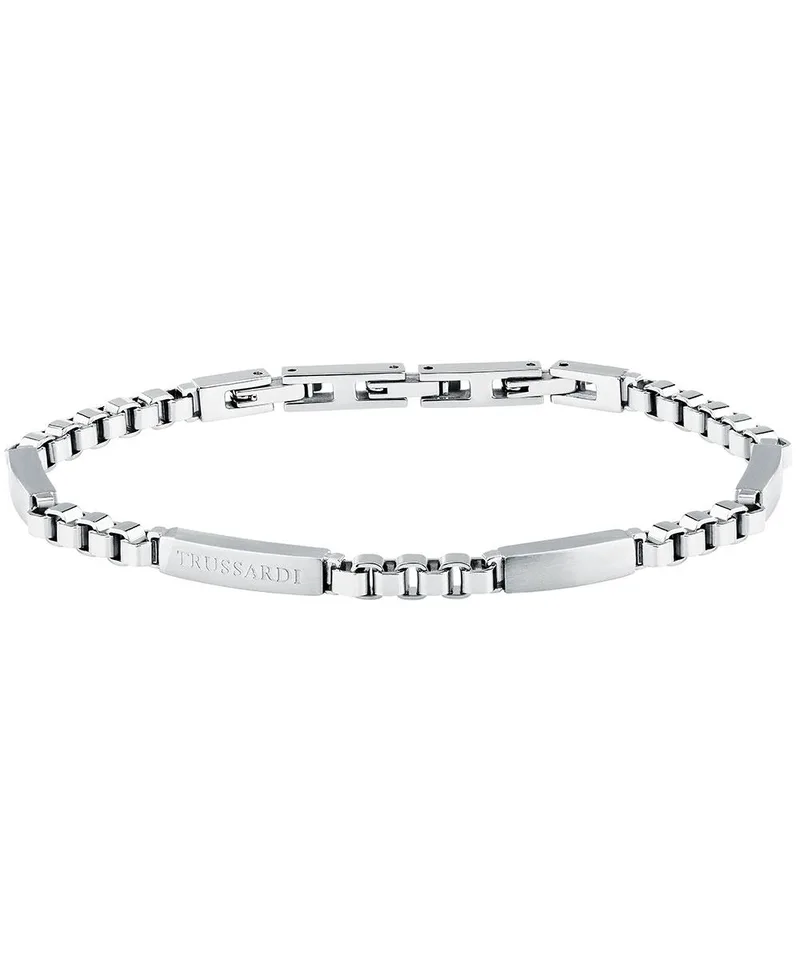 TRUSSARDI Βραχιόλι από ανοξείδωτο ατσάλι Silver (Μήκος 21.00cm) TJAXV37