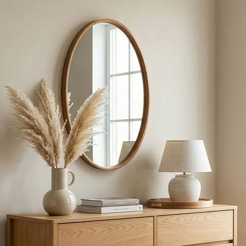Καθρέπτης Elips - Walnut 643Mrl1311 (45x60x4 cm)