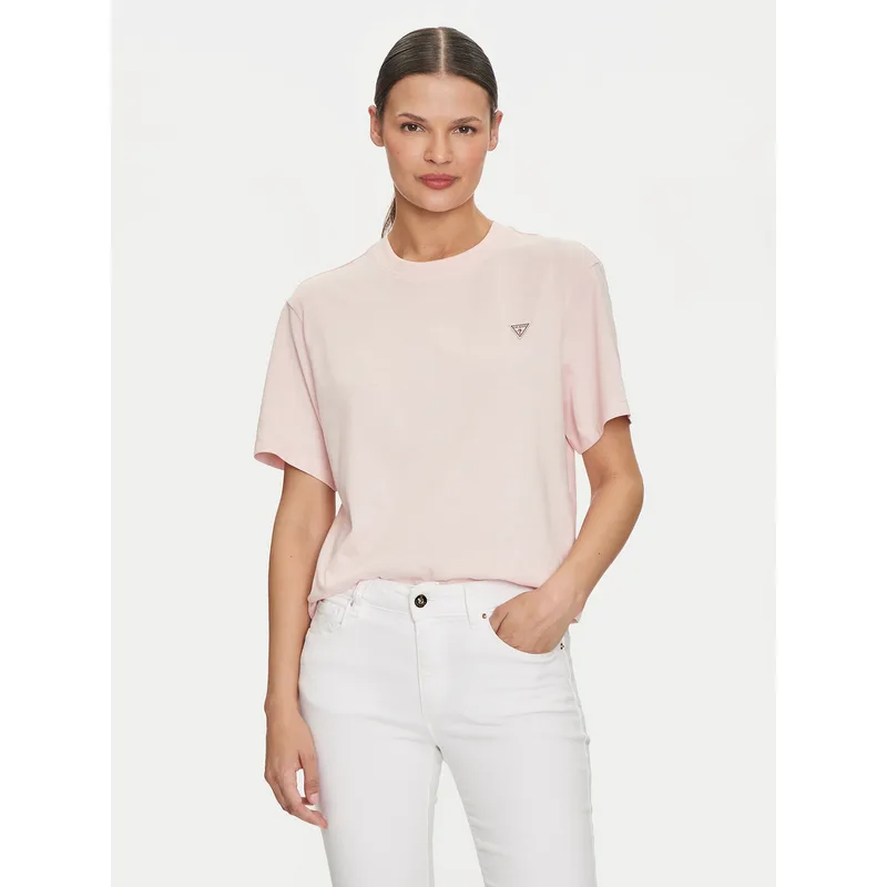 Guess Jeans T-Shirt W4YI05 K8HM0 Ροζ Regular Fit