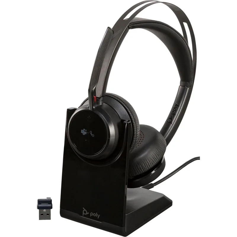 HP Poly Voyager Focus 2 UC Stereo with Stand USB-C/A