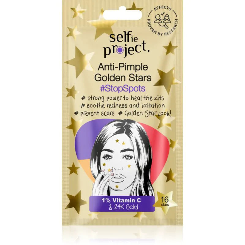Selfie Project Anti-Pimple Golden Stars έμπλαστρα για προβληματκή επιδερμίδα 16 τμχ
