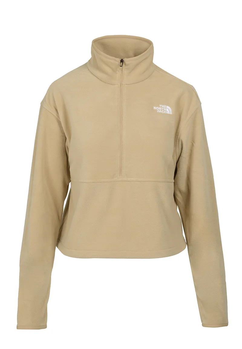 ΓΥΝΑΙΚΕΙΟ ΦΟΥΤΕΡ FLEECE THE NORTH FACE GLACIER 1/2 ZIP SHORT ΚΑΝΟΝΙΚΗ ΓΡΑΜΜΗ ΧΑΚΙ