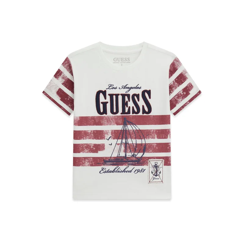 Guess T-Shirt N6RI15 K6XN1 Λευκό Regular Fit
