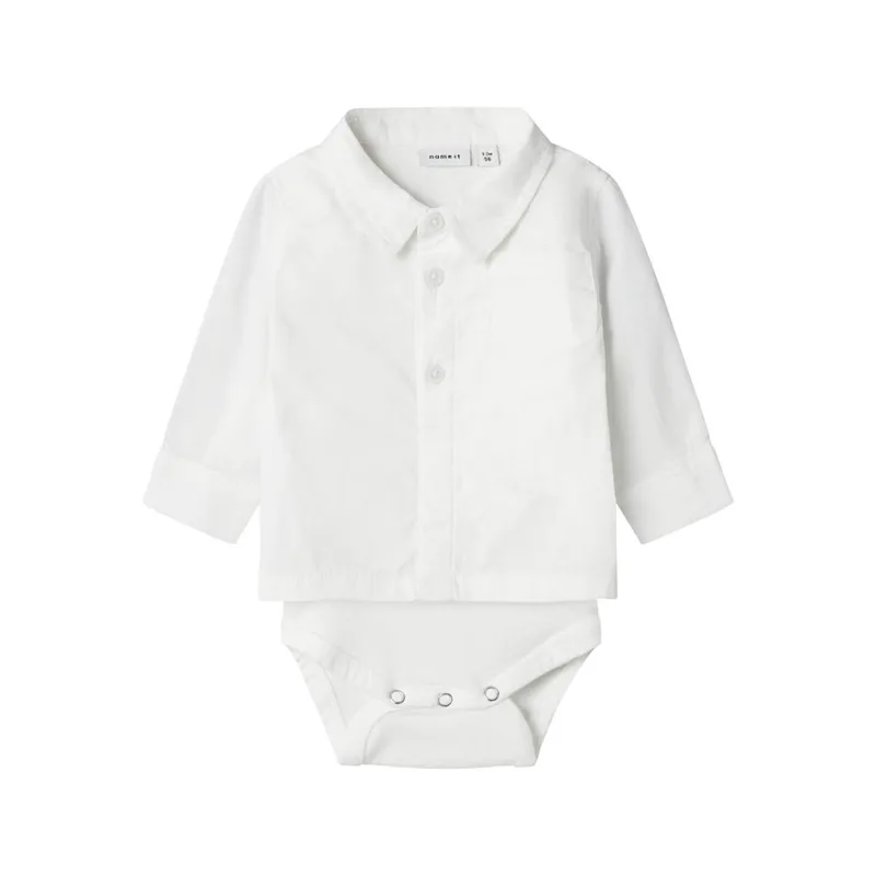 Πουκάμισο φορμάκι ολόσωμο αγόρι name it-13221004-Bright White