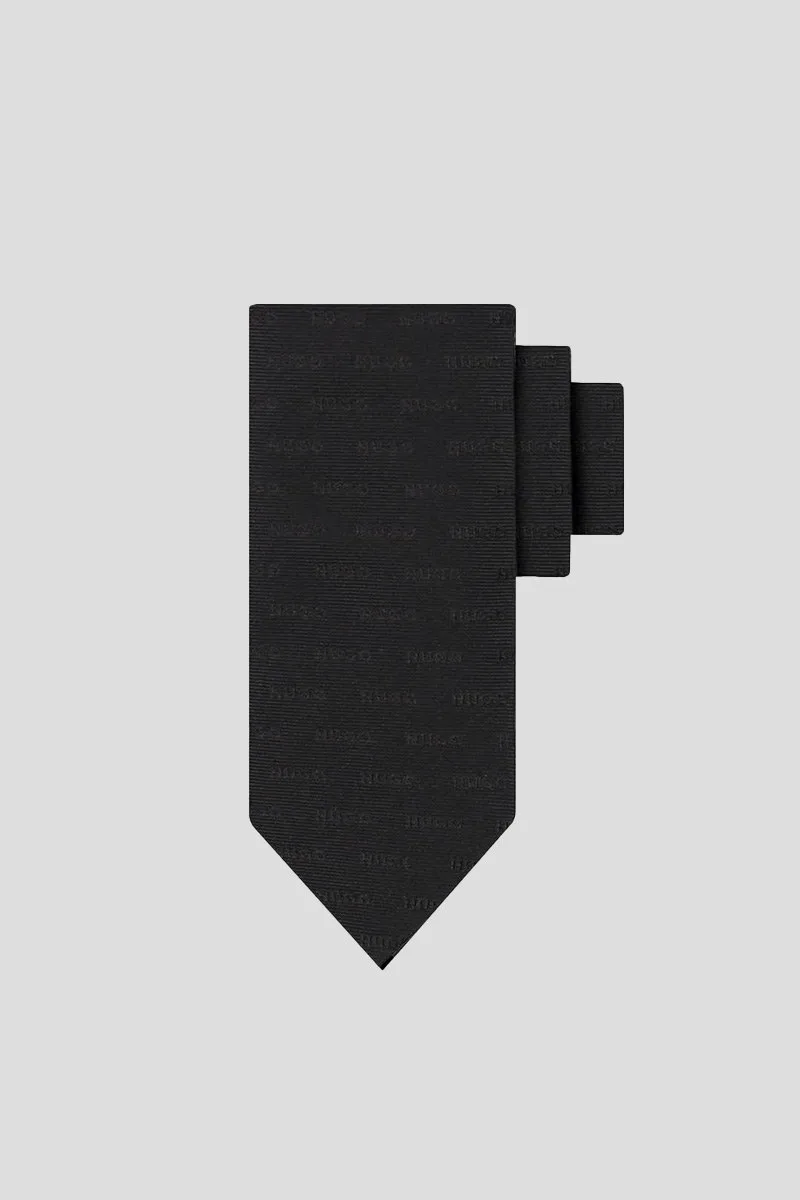 Ανδρικό Μαύρο Silk Tie In Black