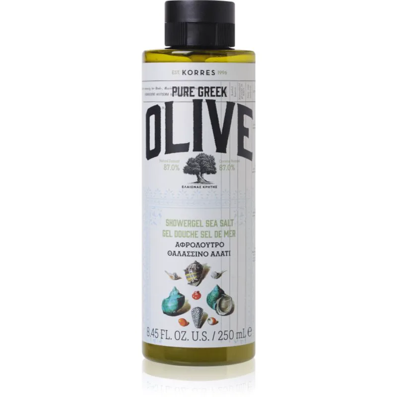 Korres Pure Greek Olive & Sea Salt δροσιστικό τζελ ντους 250 ml