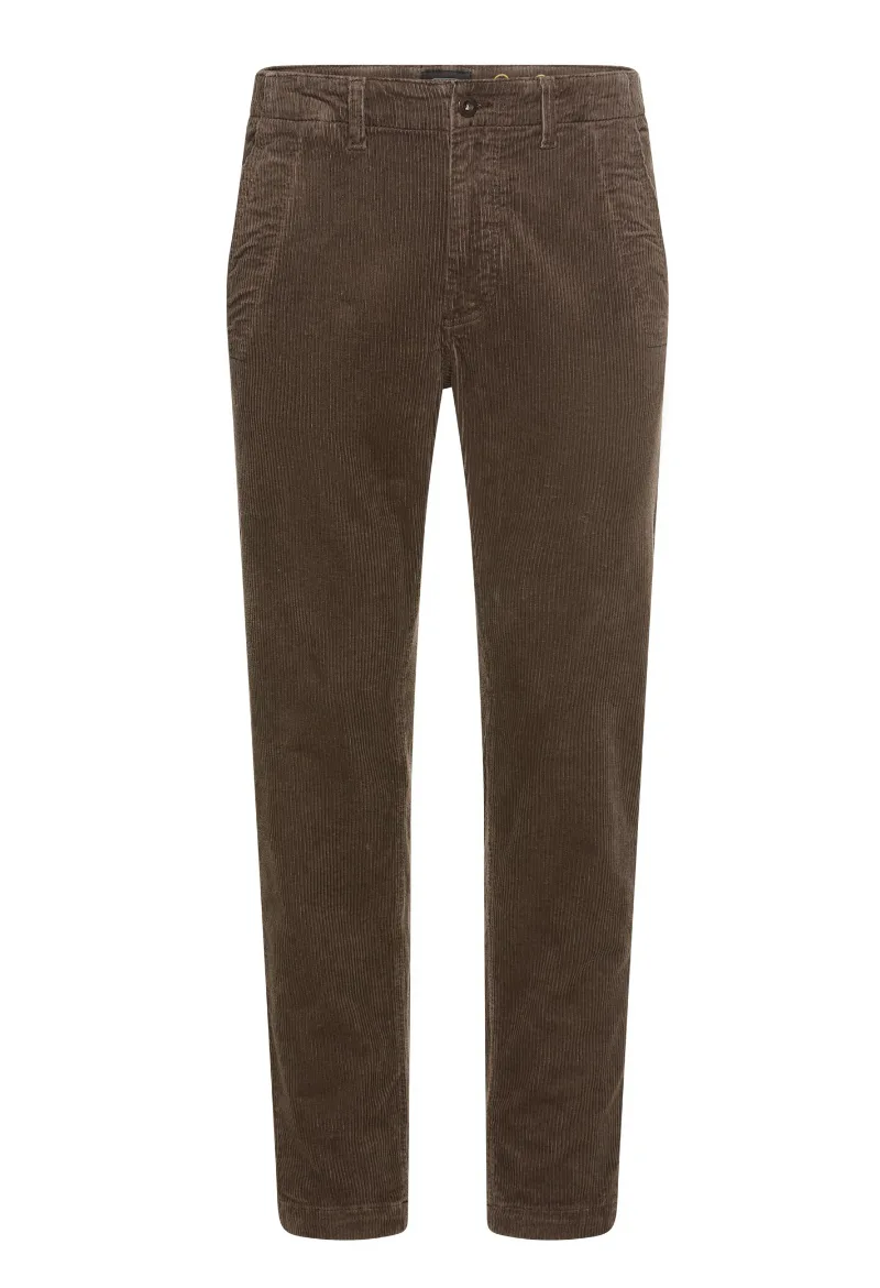 ΑΝΔΡΙΚΟ ΠΑΝΤΕΛΟΝΙ CAMEL ACTIVE CHINO REGULAR CORDUROY ΚΑΝΟΝΙΚΗ ΓΡΑΜΜΗ ΣΚΟΥΡΟ ΚΑΦΕ
