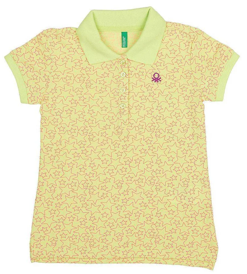 POLO T-SHIRT BENETTON FOUNDATION ΑΣΤΕΡΙΑ ΚΙΤΡΙΝΟ FLUO (82 CM)-(1-2 ΕΤΩΝ)