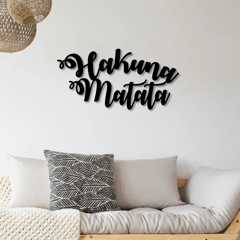 Μεταλλικό Διακοσμητικό Τοίχου Hakuna Matata 891Tnl1589 70x35 cm