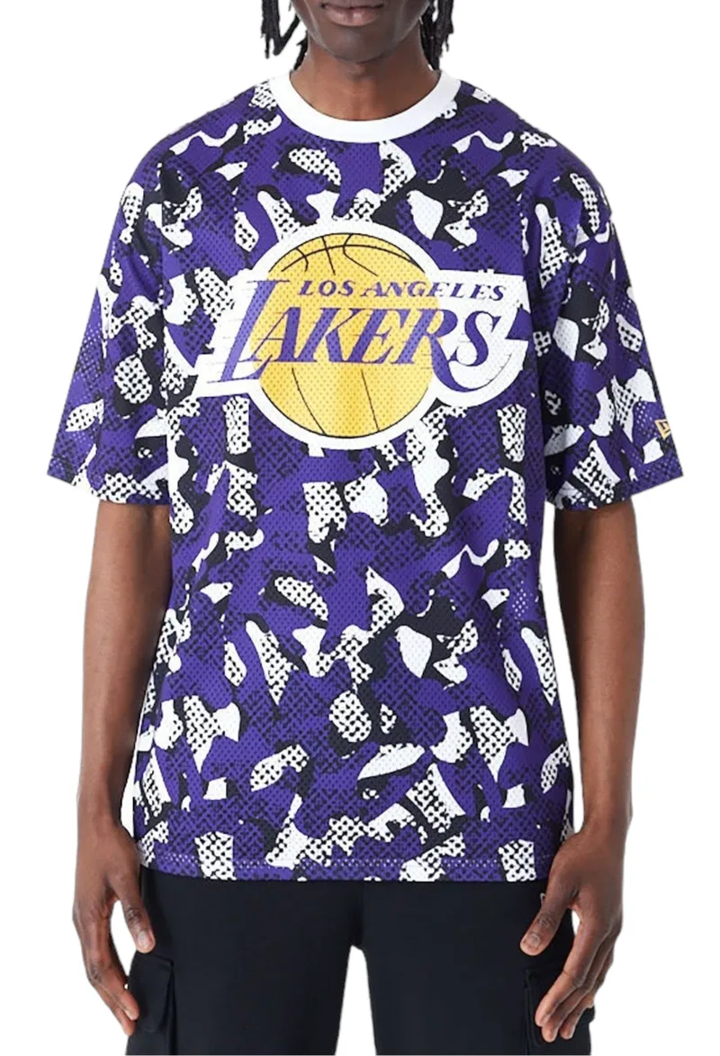 Μπλούζα Κοντομάνικη New Era Nba Team Aop Mesh Os Los 60435489-500 Ανδρικό