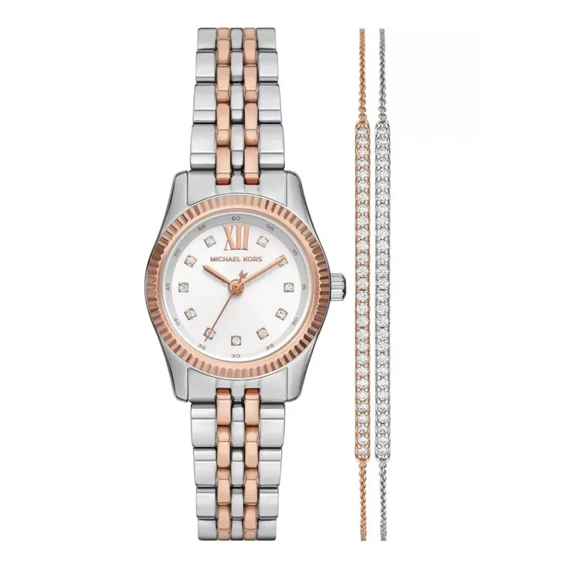 MICHAEL KORS Lexington Two Tone Stainless Steel Bracelet Gift Set MK4817