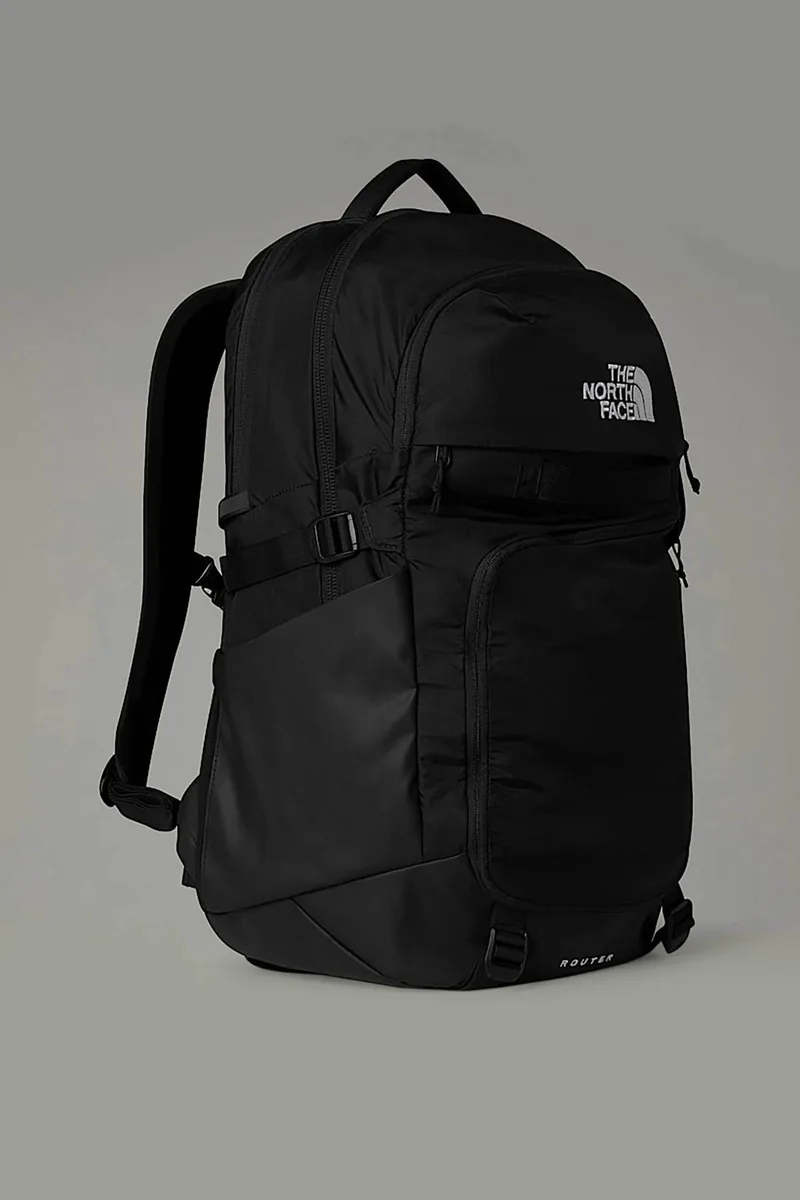 The North Face unisex backpack με εξωτερικές τσέπες "Router" - NF0A52SF4HF1 Μαύρο