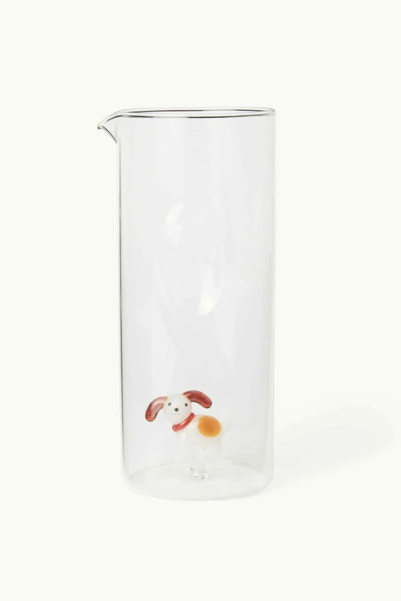 Coincasa γυάλινη κανάτα με σχέδιο σκύλο 22 x 9 cm - 006813416 Διάφανο