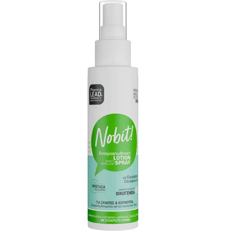 Pharmalead Nobit Insect Repellent Lotion Spray Απωθητικό Spray για Προστασία από Σκνίπες & Κουνούπια, Συμπεριλαμβανομένου του Ασιατικού Κουνουπιού Τίγρης 100ml