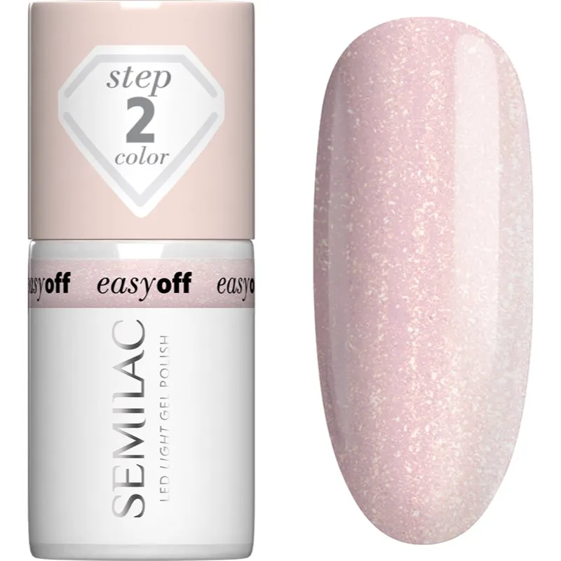 Semilac Easy Off Step 2 τζελ βερνίκι νυχιών με τη χρήση των UV/LED λαμπτήρων απόχρωση Glazed Milk 7 ml