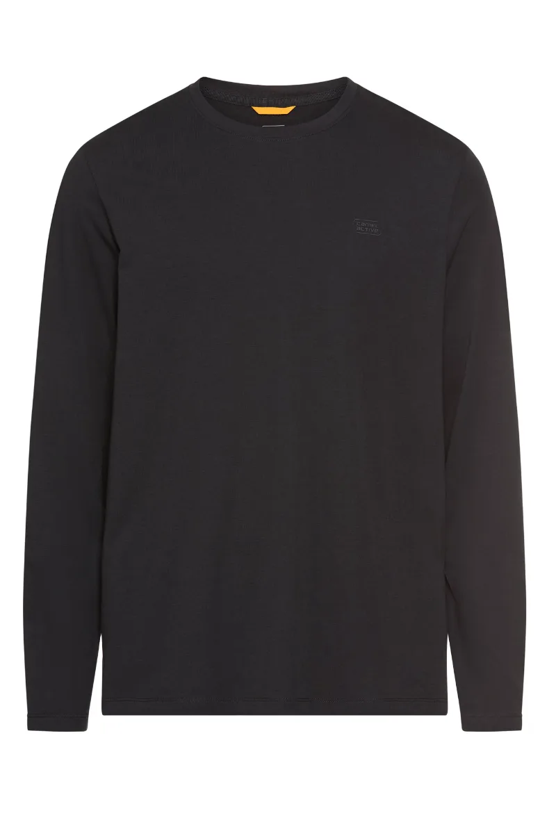 ΑΝΔΡΙΚΗ ΜΠΛΟΥΖΑ CAMEL ACTIVE T-SHIRT M.M. ΚΑΝΟΝΙΚΗ ΓΡΑΜΜΗ ΜΑΥΡΟ