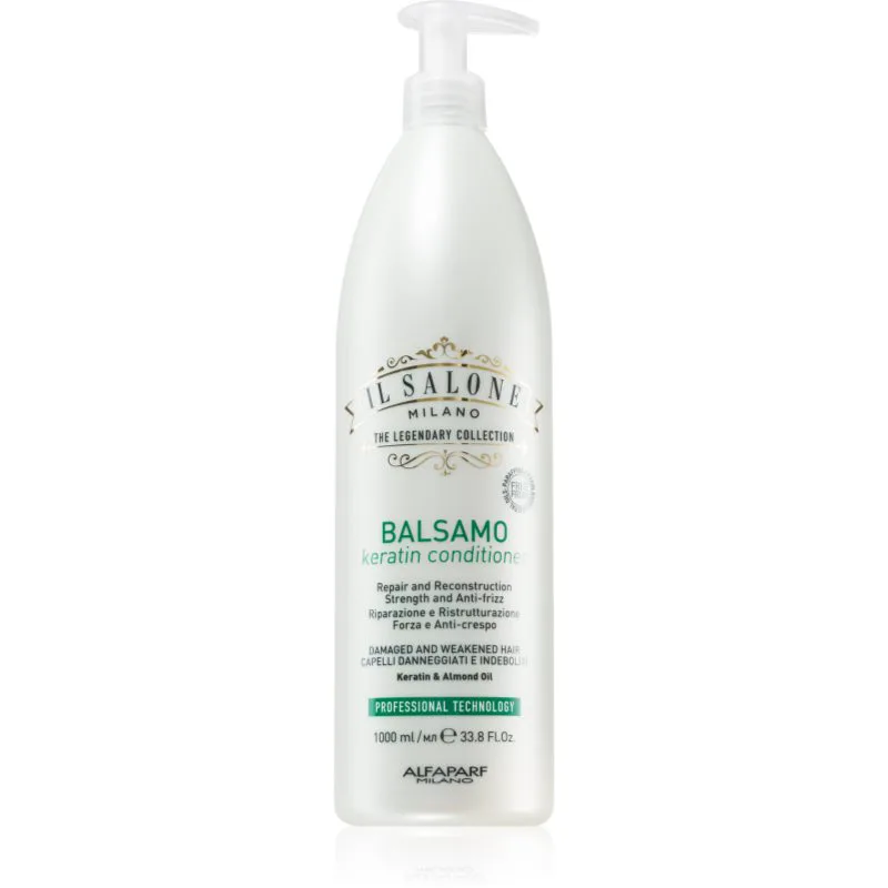 Alfaparf Milano Il Salone Milano Keratin αποκαταστατικό μαλακτικό για κατεστραμμένα μαλλιά 1000 ml