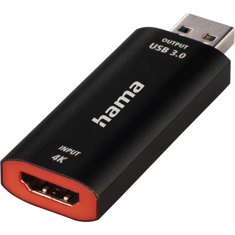 Hama Video Recording Stick with USB Plug and HDMI Socket 4K Support