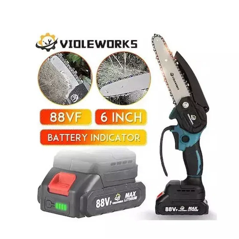 Violeworks 88VF Κλαδευτικό Αλυσοπρίονο Μπαταρίας 88V 0.798kg με Λάμα 15cm