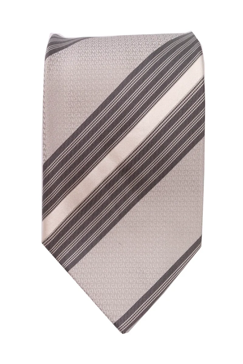 GIORGIO ARMANI ΓΡΑΒΑΤΑ 9.5CM ΡΙΓΕ ΓΚΡΙ
