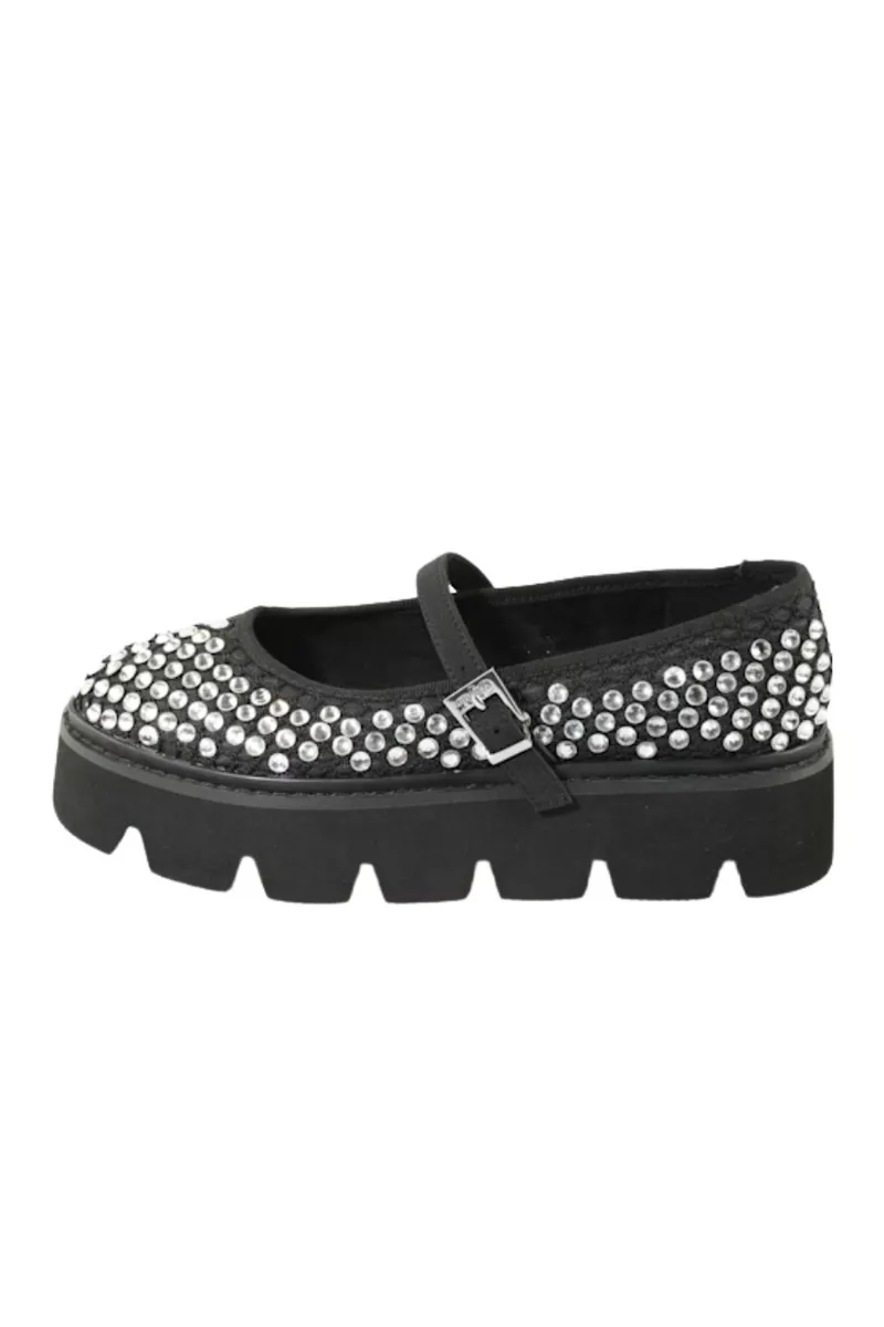 BUFFALO Γυναικείες Μπαλαρίνες DARYA GLAM Μαύρο-1620044