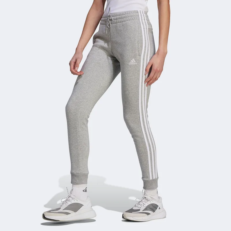 ADIDAS ESSENTIALS 3-STRIPES FLEECE PANTS ΓΚΡΙ