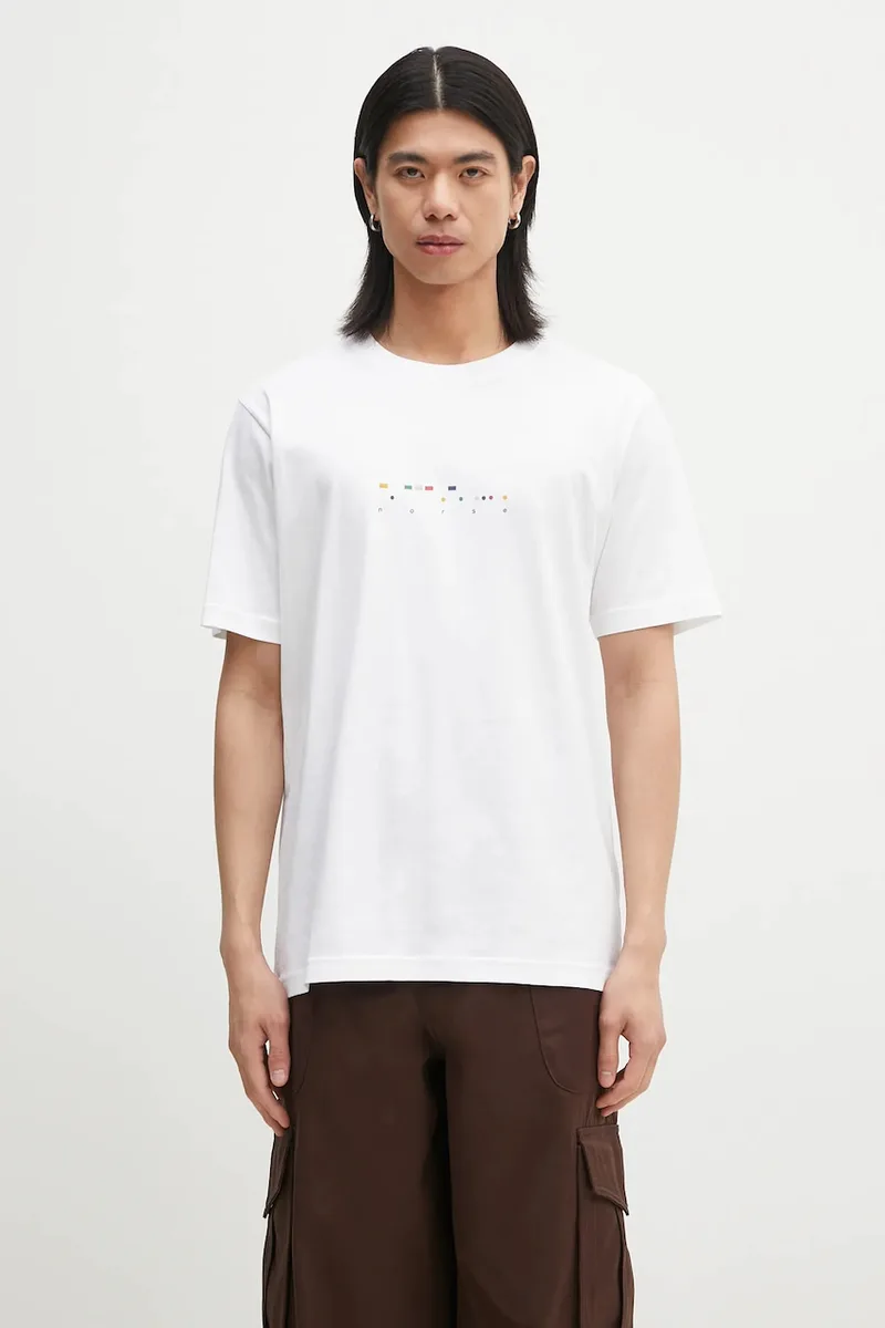 Βαμβακερό μπλουζάκι Norse Projects Johannes Organic Code Print T-shirt