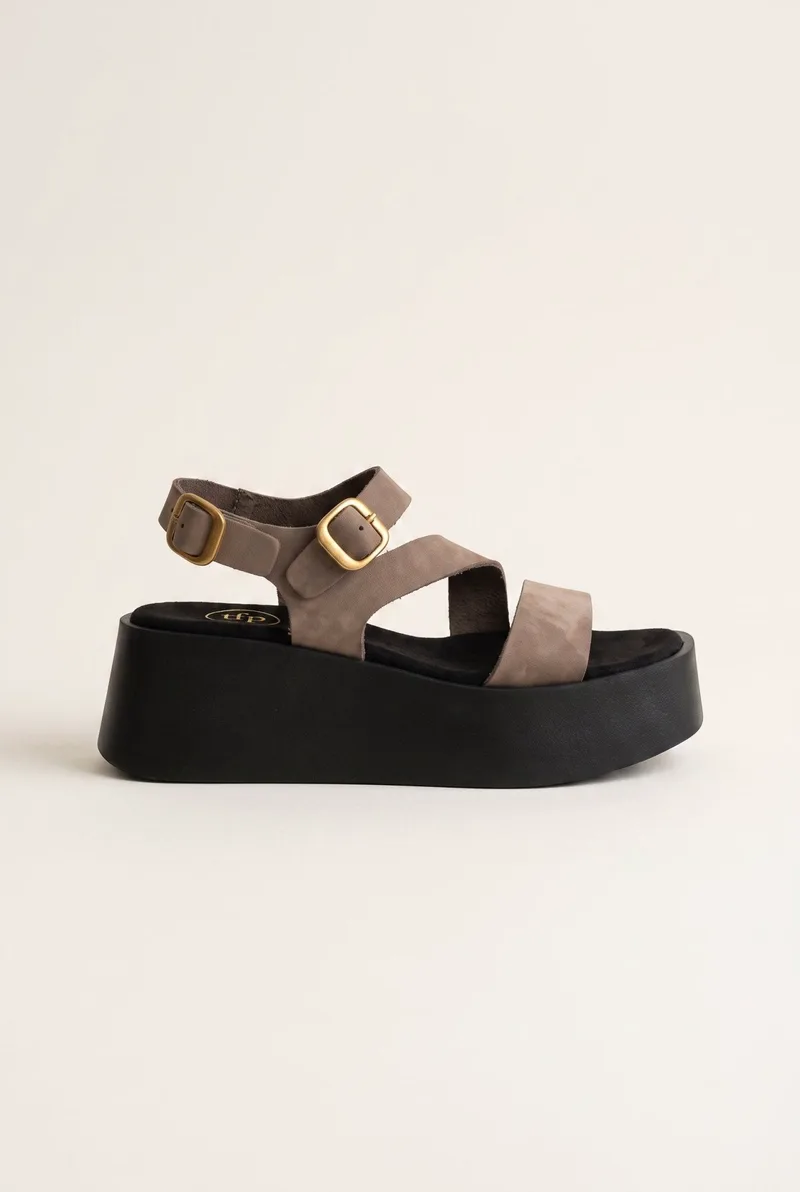 TFP Σανδάλια Flatform Με Μπαρέτα - 2010 or 2021 - Stone Suede