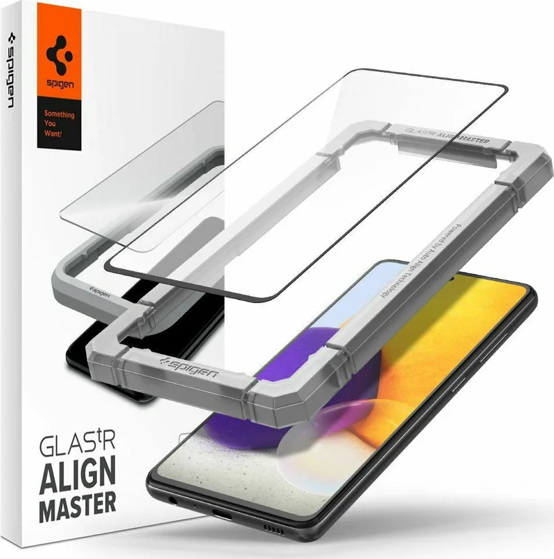 Spigen GLAS.tR ALIGNmaster - Αντιχαρακτικό Fullface Γυάλινο Tempered Glass Samsung Galaxy A52 - Black (AGL02821)