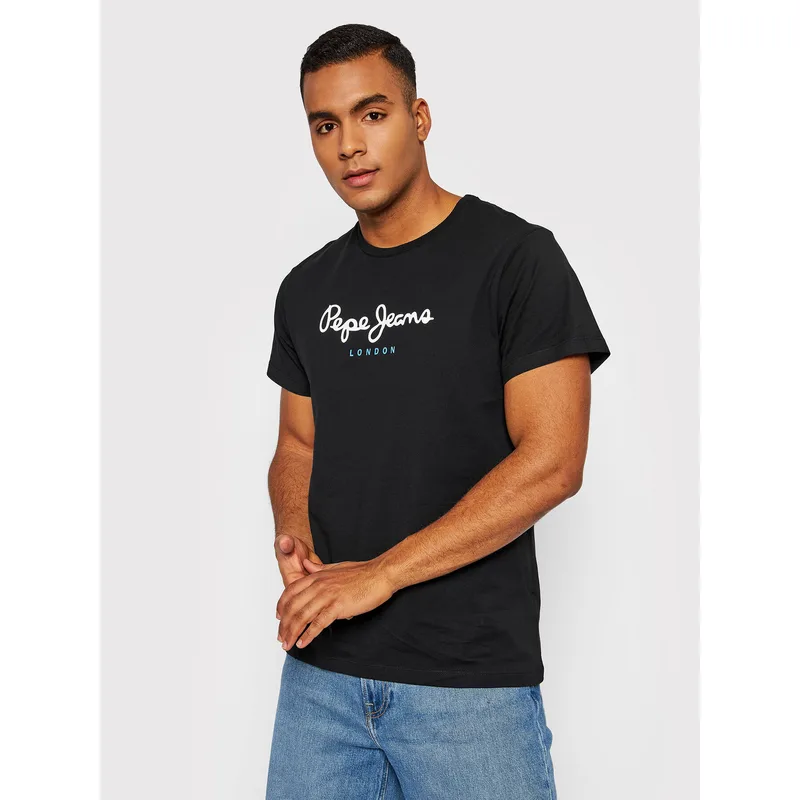Pepe Jeans T-Shirt Eggo PM508208 Μαύρο Regular Fit