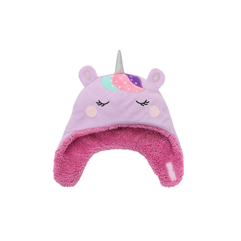 Σκουφάκι 2 Όψεων Fleece-Sherpa 2-4 Έτων Unicorn-Narwhal FlapJackKids FJKWS697M (Ύφασμα: Fleece, Χρώμα: Φούξια) - FlapJackKids - FJKWS697M