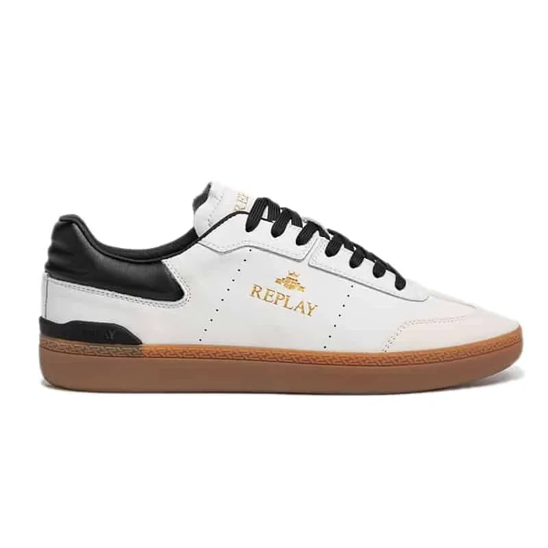 REPLAY SHOES MAN PYPER DOUBLE GMSD7 .002.C0002L 062 WHITE BLACK