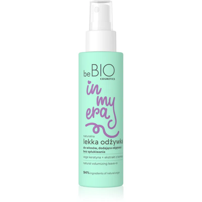 beBIO In My Era Natural Lightweight Volumizing κοντίσιονερ χωρίς ξέβγαλμα σε σπρέι για όγκο μαλλιών 100 ml
