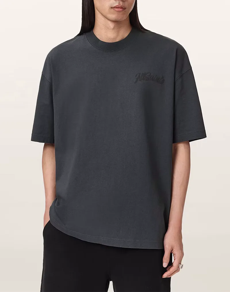 ALL SAINTS T-SHIRT M008PE-WASHED BLACK JetBlack