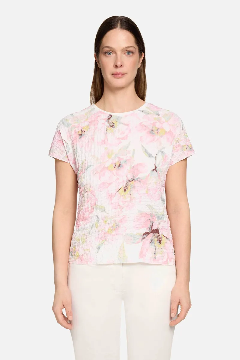 Betty Barclay γυναικείο Τ-shirt με all-over print και ανάγλυφη υφή - 2761/1848 Ροζ