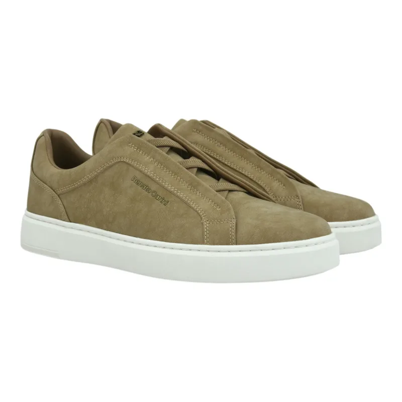 Renato Garini Ανδρικά παπούτσια Sneakers 700-073 Μπέζ NUBUCK OFF WHITE W570007327J7