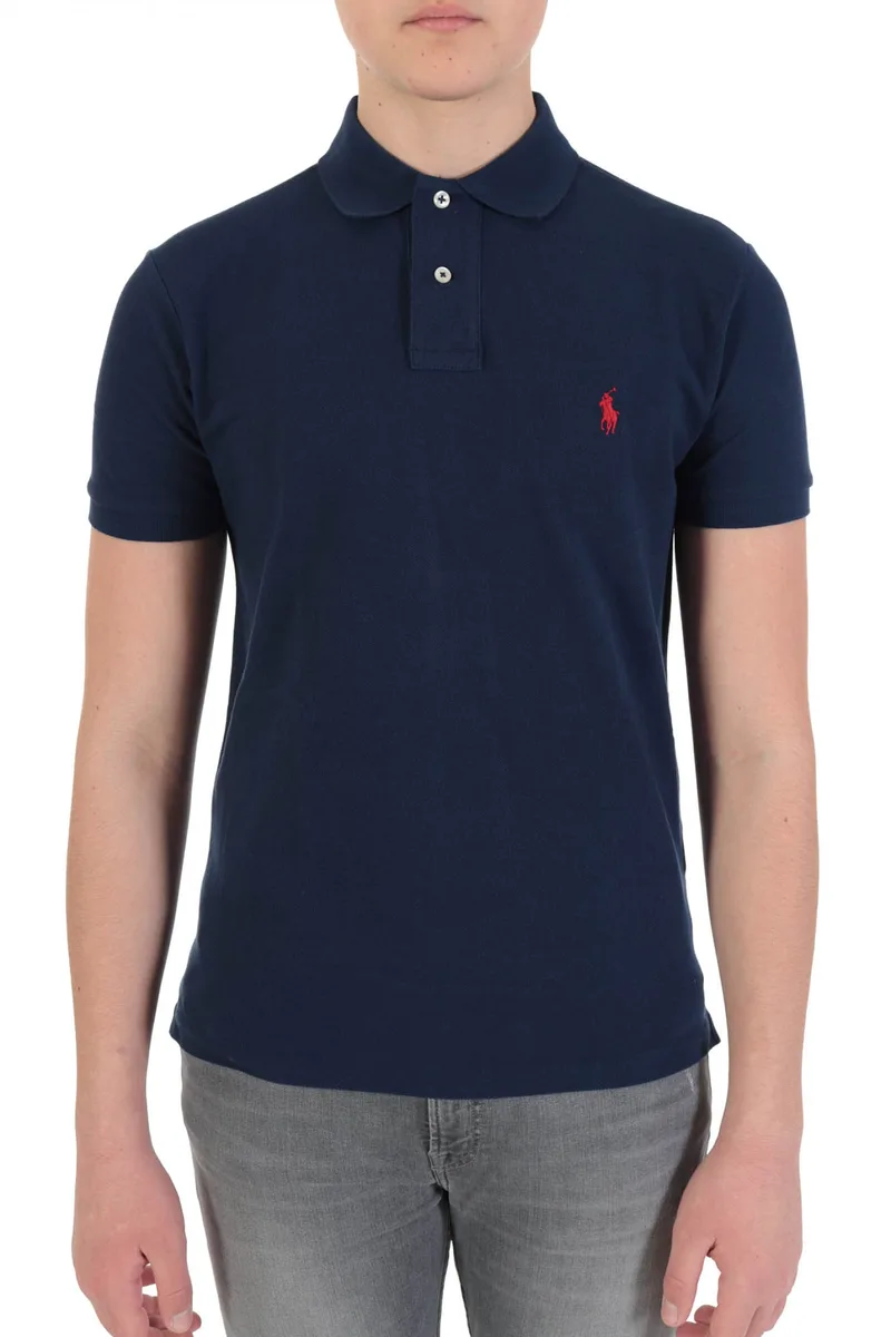 RALPH LAUREN POLO LOGO CUSTOM SLIM FIT BSR ΜΠΛΕ