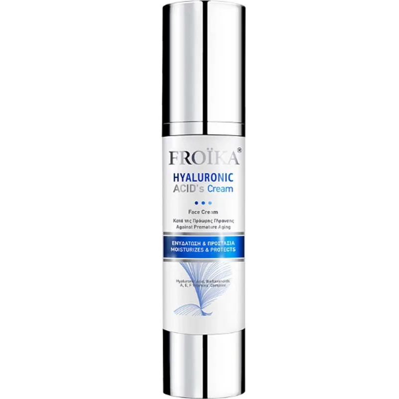Froika Hyaluronic Acid's Cream, Αντιγηραντική Κρέμα Προσώπου που Ενυδατώνει & Προστατεύει από την Πρόωρη Γήρανση 50ml